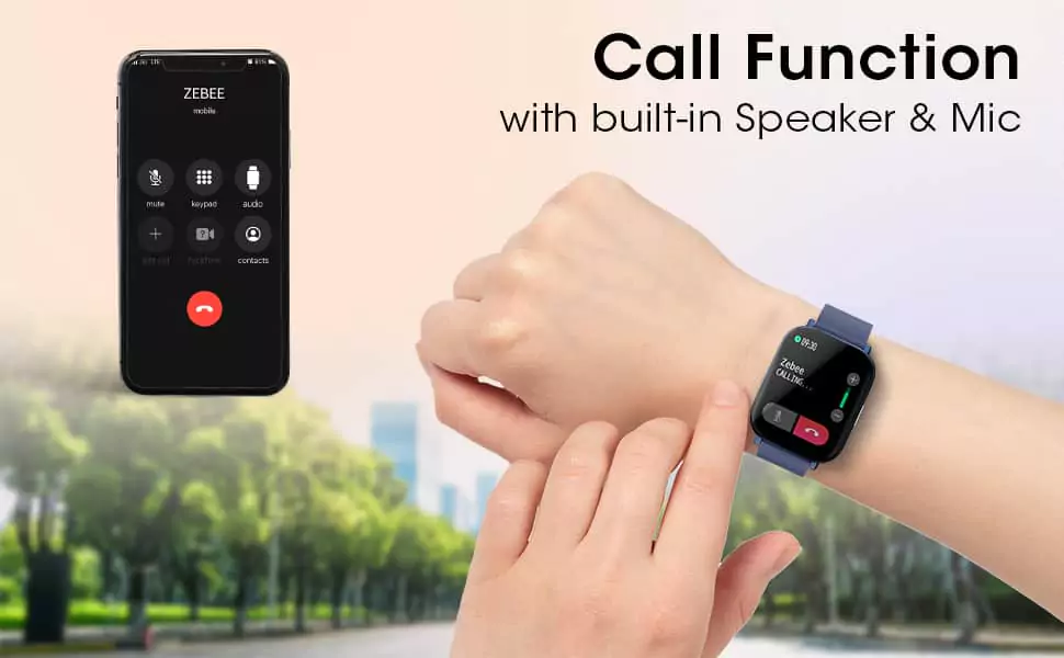 Zebronics ZEB FIT7220CH Smartwatch Fitness with Call Function via Built-in Speaker, 2.5D Curved Glass, Square Display, Metal Body, 7-Day Data Storage | zopic