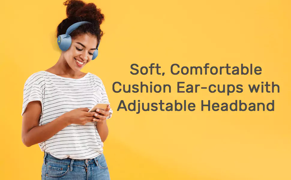 Zebronics Zeb Duke Headphones Wireless Bluetooth Over The Ear with Mic, Charging time 2hrs, Playback time, 30 hrs, Wireless BT, Voice assistant support | zopic