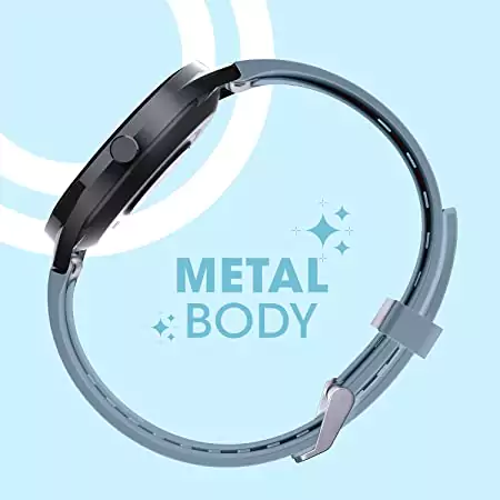 Zebronics Zeb FIT3220CH Smartwatch Fitness with Full Touch TFT Round Display, Metal Body, Day Data Storage, BP & Heart Rate Monitor, Built in Games | zopic