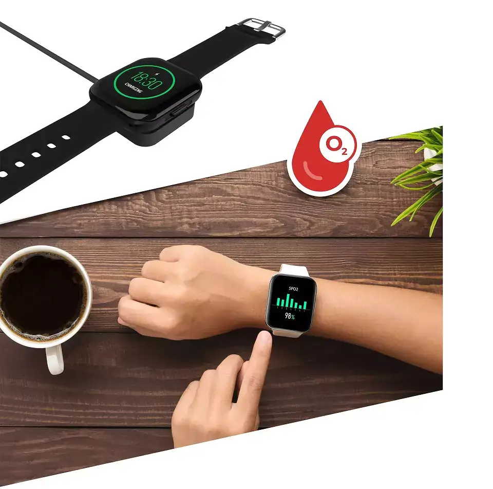Zebronics Zeb Fit1220CH Smartwatch Fitness Watch, 2.5D Curved Glass Full Touch Display, SpO2, BP & Heart Rate Monitor, IP67 Water Resistant, 7 Sports Mode | zopic