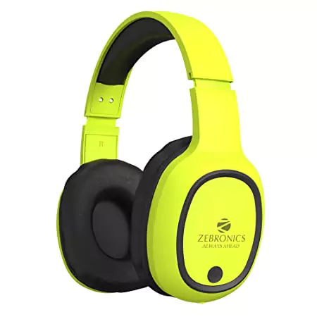 Zebronics Zeb-Thunder Headphone Wireless Bluetooth Over The Ear, FM, mSD, 9 hrs Playback with Mic, Charging time 1.5H, Standby time 600 Hrs | zopic