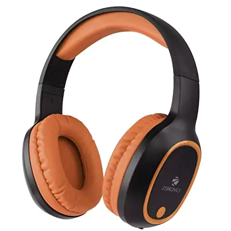 Zebronics Zeb-Thunder Headphone Wireless Bluetooth Over The Ear, FM, mSD, 9 hrs Playback with Mic, Charging time 1.5H, Standby time 600 Hrs | zopic