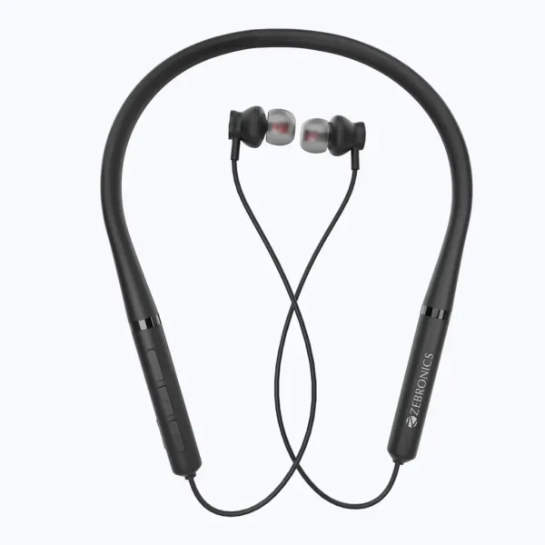 Zebronics Zeb Yoga 90 Pro Neckband Wireless Bluetooth in Ear with Rapid Charge, Dual Pairing, Magnetic earpiece, Splash Proof, Type C Charging with Mic | zopic
