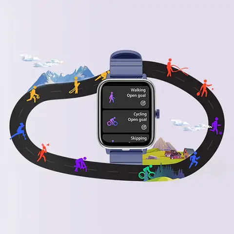 Zebronics DRIP Smartwatch with Bluetooth Calling, 100+ Watch Faces, 100+ Sport Modes, 4 built-in Games, Voice Assistant, 8 Menu UI, Fitness Health | zopic