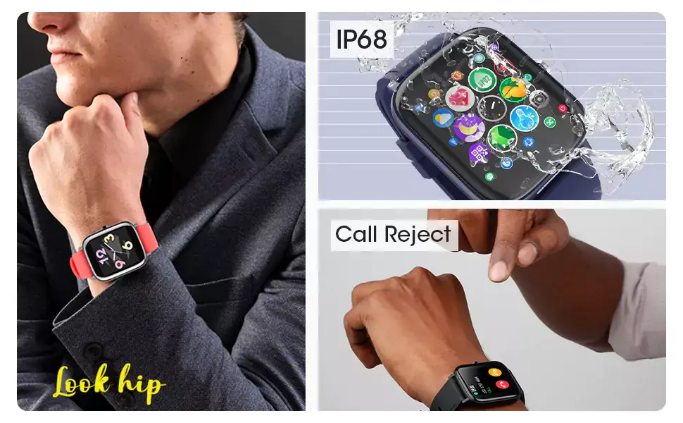 Zebronics ZEB FIT280CH Smartwatch with Screen Size 3.55cm (1.39inch) 12 Sports Modes, IP68 Waterproof, Heart Rate, BP, Caller ID, 7 Days Storage | zopic