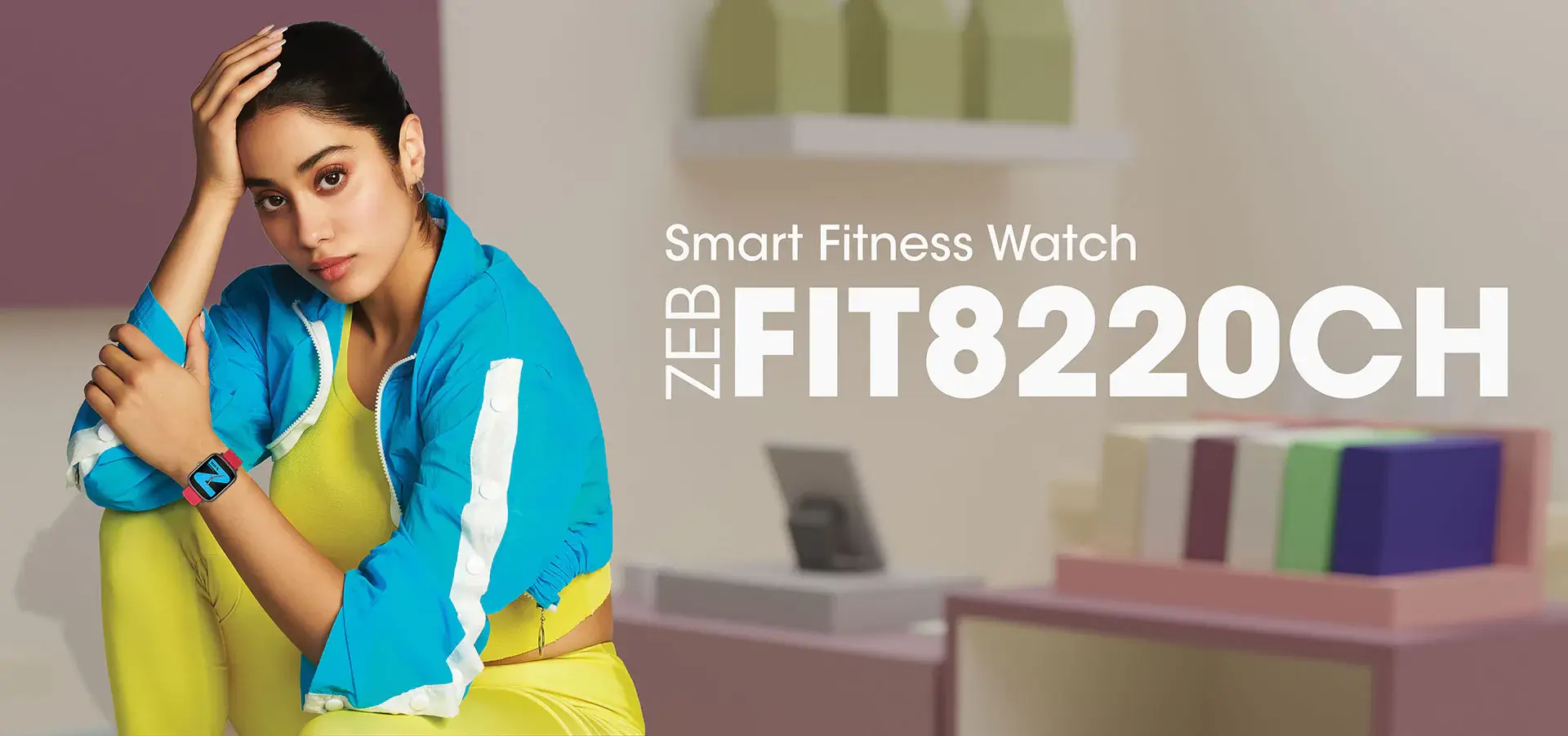 Zebronics ZEB FIT8220CH Smartwatch with 4.3cm Large Square Touch Display, IP68 Waterproof, Heart Rate, 12 Sports Mode, Caller ID, All Notifications | zopic