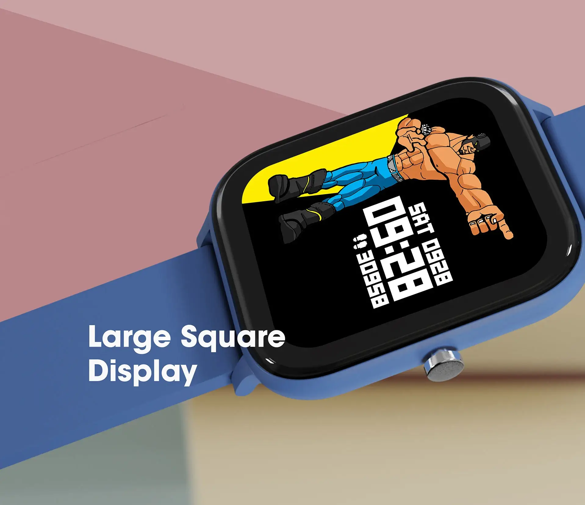 Zebronics ZEB FIT8220CH Smartwatch with 4.3cm Large Square Touch Display, IP68 Waterproof, Heart Rate, 12 Sports Mode, Caller ID, All Notifications | zopic
