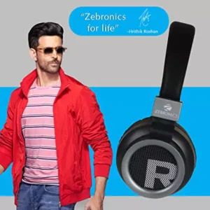 Zebronics Zeb Bang Headphones Foldable Wireless BT, 40mm Drivers, AUX Connectivity, Call Function, 16Hrs Playback time & Supports Voice Assistant