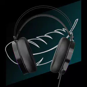 Zebronics Zeb Blitz Headphone USB Gaming Wired Over Ear with Dolby Atmos, RGB LED, Windows Software, Simulated 7.1 Surround Sound | zopic