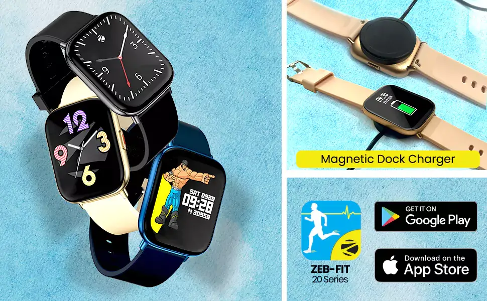 Zebronics Zeb-FIT5220CH Smartwatch Limited Edition Smart Fitness ,2.5D Curved Glass 4.4cm Square Display, SpO2/BP/HR Monitor, IP68 Water Proof | zopic