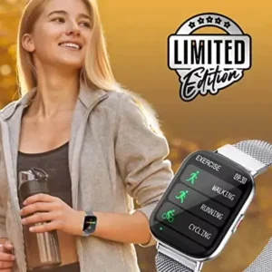 Zebronics Zeb FIT5220CH Smartwatch Limited Edition Smart Fitness ,2.5D Curved Glass 4.4cm Square Display, SpO2/BP/HR Monitor, IP68 Water Proof