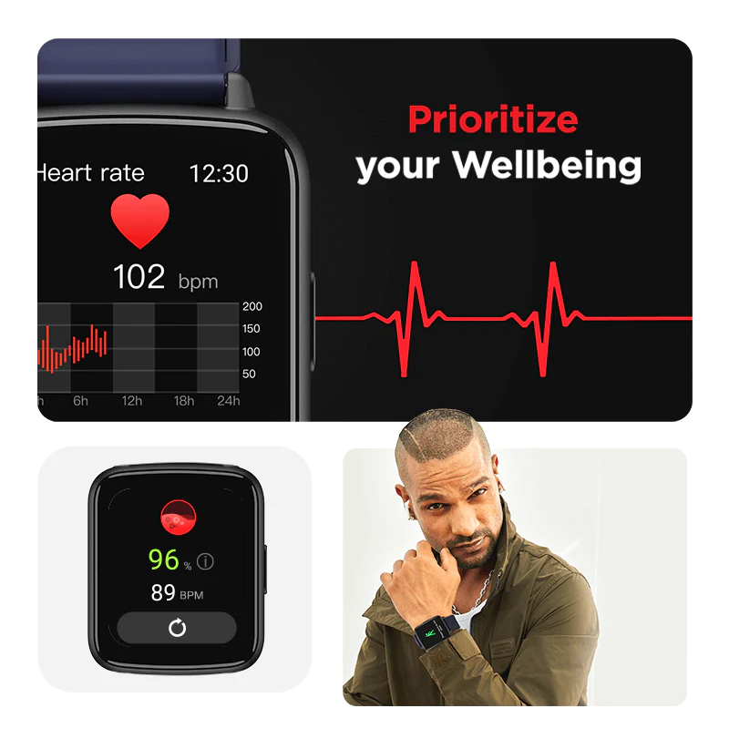 zopic boAt Wave Neo Smartwatch with 1.69 inch Curved Display & Multiple Sports Modes, Fitness & Outdoor, Battery Upto 7 Days, IP68, 24H Heart Rate | zopic