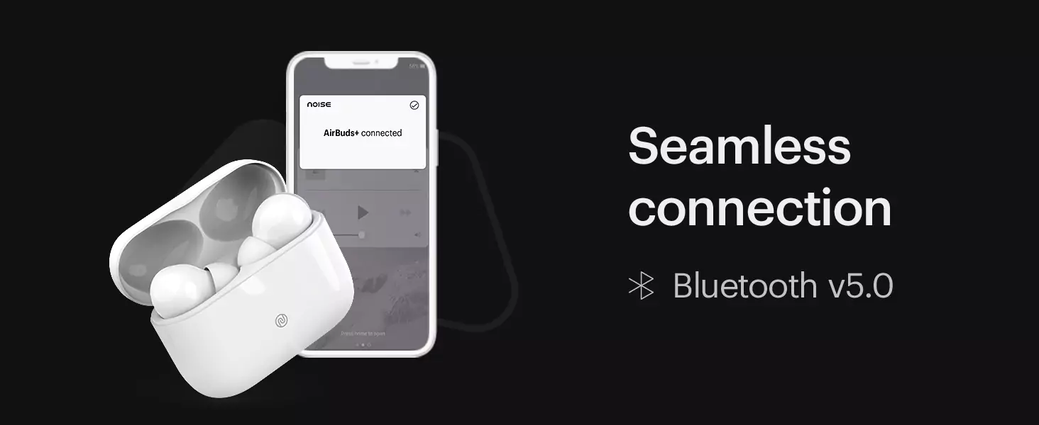 Noise Air Buds+ Truly Wireless Earbuds with Instacharge & Hypersync Technology, Silicone tip, Superb Calling & 20 Hour Playtime | zopic
