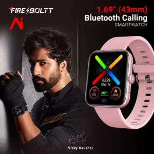 Fire Boltt AI Smartwatch BT Calling, Voice Assistant, Touchscreen, Fitness & Outdoor, Battery Upto 10 Days, Stress Monitoring and Multiple Sports Modes