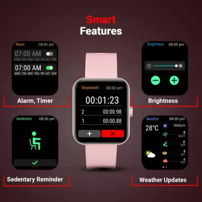 Fire Boltt AI Smartwatch BT Calling, Voice Assistant, Touchscreen, Fitness & Outdoor, Battery Upto 10 Days, Stress Monitoring and Multiple Sports Modes | zopic