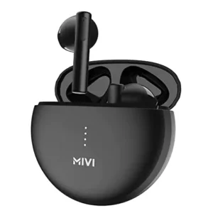 Mivi DuoPods A350 Earbuds 50hrs Playtime True Wireless with Rich Bass,13mm Dynamic Drivers, Fast Charging, Made in India, Half in Ear, Metallic Shades | zopic