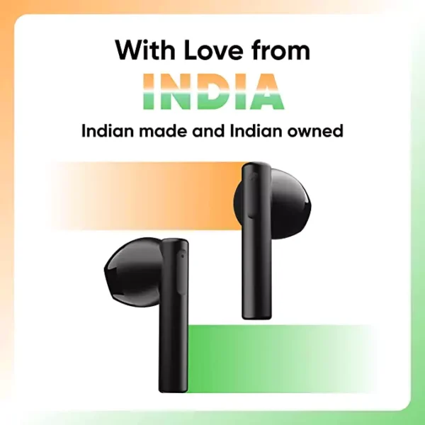 Mivi DuoPods A350 Earbuds 50hrs Playtime True Wireless with Rich Bass,13mm Dynamic Drivers, Fast Charging, Made in India, Half in Ear, Metallic Shades | zopic