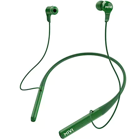 Mivi Collar 2B Neckband Bluetooth Wireless in Ear Earphones, 24 Hours Playtime, IPX7 Water Proof, Booming Bass, Magnetic Buds, Bluetooth 5.0 with mic | zopic