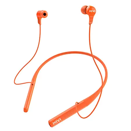 Mivi Collar 2B Neckband Bluetooth Wireless in Ear Earphones, 24 Hours Playtime, IPX7 Water Proof, Booming Bass, Magnetic Buds, Bluetooth 5.0 with mic | zopic