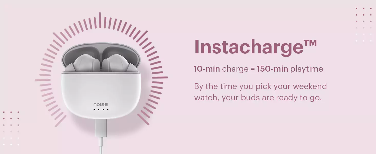 Noise Buds Vs104 Earbuds Bluetooth Truly Wireless in Ear Earbuds with Mic, 30-Hours of Playtime, Instacharge, 13Mm Driver and Hyper Sync | zopic