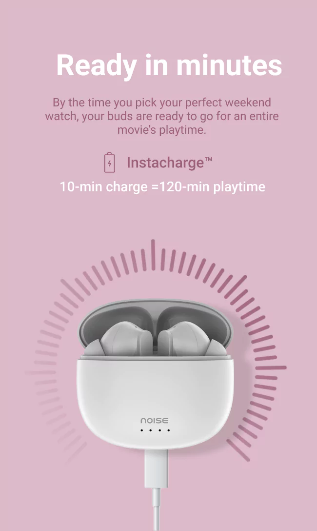 Noise Buds Vs104 Earbuds Bluetooth Truly Wireless in Ear Earbuds with Mic, 30-Hours of Playtime, Instacharge, 13Mm Driver and Hyper Sync | zopic
