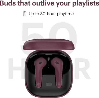Noise Buds Prima 2 Earbuds with 50-Hours of Playtime, Quad Mic with ENC and Tru Bass, Hyper Sync, IPX5, Wireless range 10 m | zopic