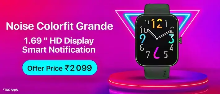 noise colorfit grande smartwatch zopic