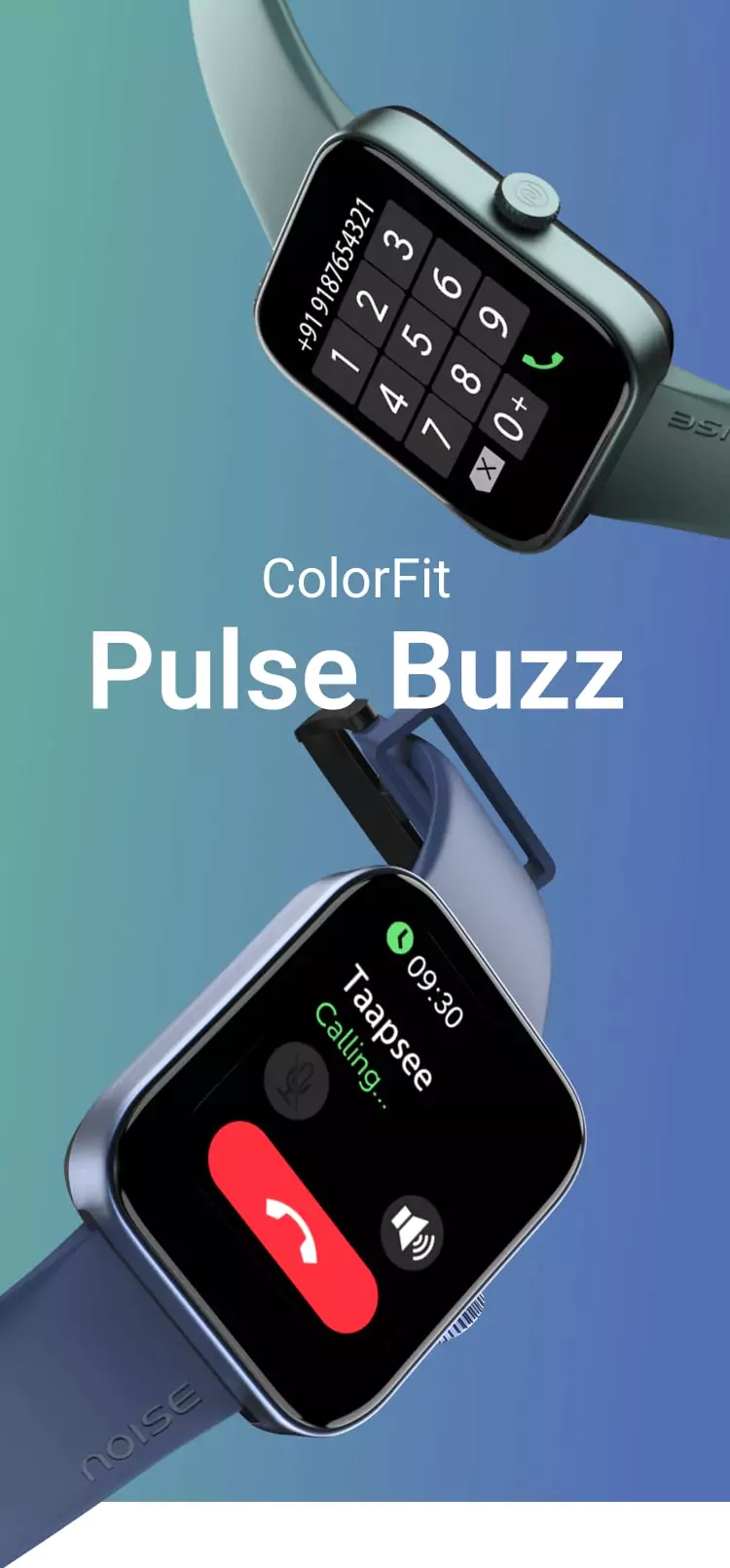zopic Noise ColorFit Pulse Buzz Smartwatch 1.69" with Call Function, Battery Upto 7 Days, 150 Watch Faces, 60 Sports Modes, Spo2 & Heart Rate Monitoring | zopic