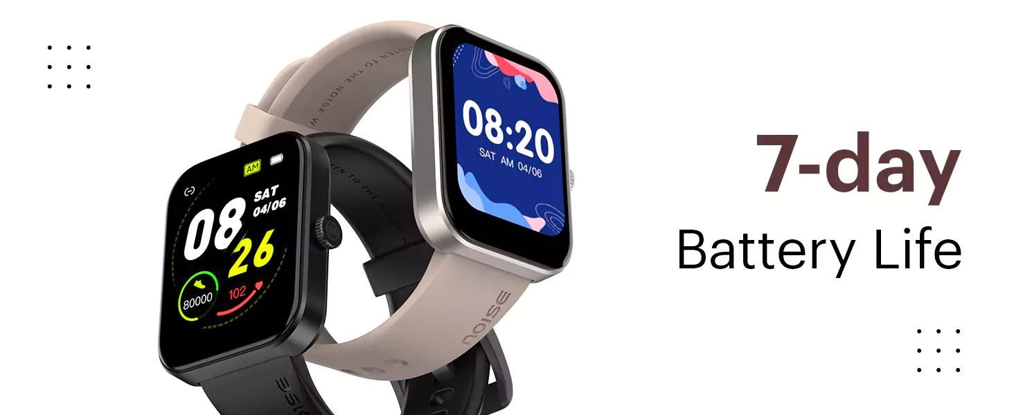 zopic Noise ColorFit Pulse Grand Smartwatch With 7 Days Battery, 1.69"(4.29cm) HD Display, 60 Sports Modes, 150 Watch Faces, Fast Charge, Heart Rate Monitoring & IP68 | zopic