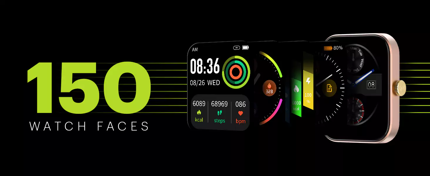 zopic Noise ColorFit Pulse Grand Smartwatch With 7 Days Battery, 1.69"(4.29cm) HD Display, 60 Sports Modes, 150 Watch Faces, Fast Charge, Heart Rate Monitoring & IP68 | zopic