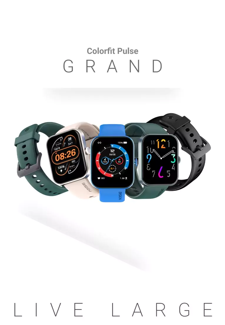 zopic Noise ColorFit Pulse Grand Smartwatch With 7 Days Battery, 1.69"(4.29cm) HD Display, 60 Sports Modes, 150 Watch Faces, Fast Charge, Heart Rate Monitoring & IP68 | zopic