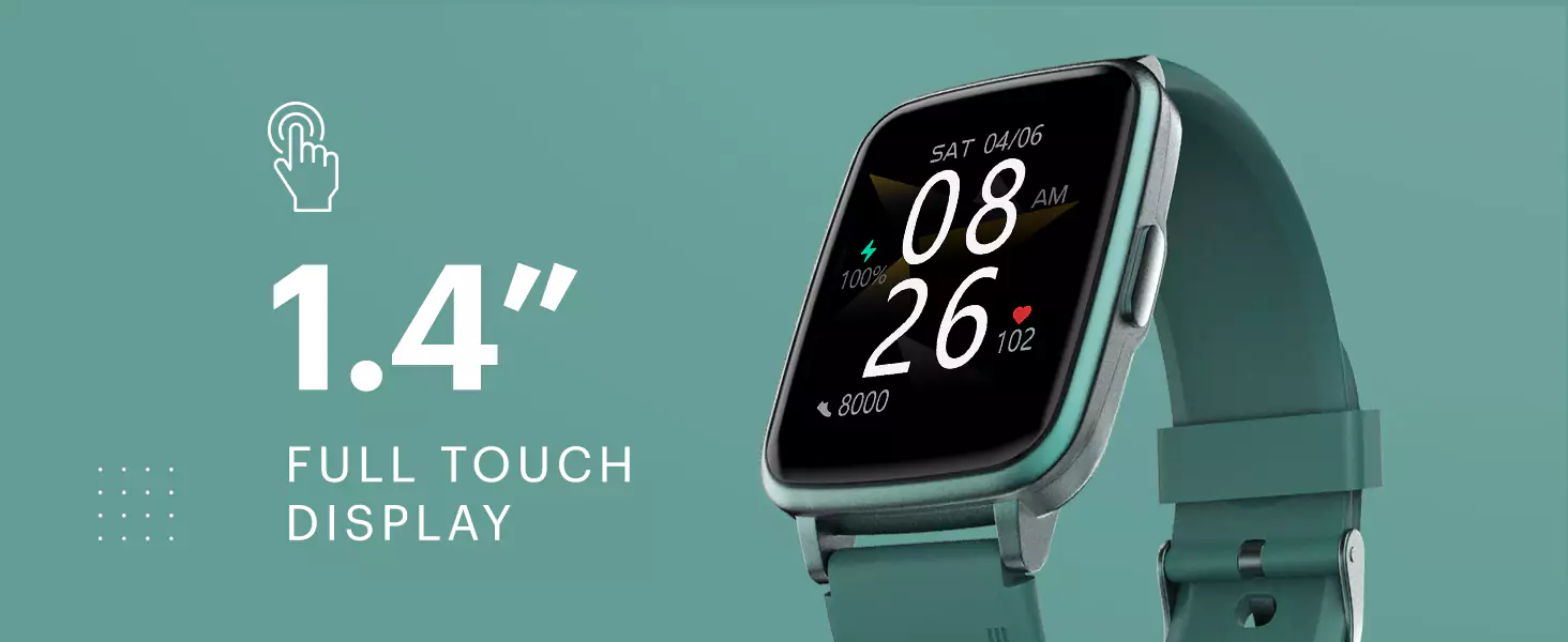 zopic Noise ColorFit Pulse Smartatch with 10 days battery life, 60+ Watch Faces, 1.4" Full Touch HD Display Smartwatch, Spo2, 24*7 Heart Rate Monitor Smart Band, Sleep Monitoring Smart Watches for Men and Women & IP68 | zopic