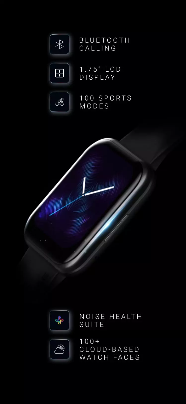 Noise ColorFit Ultra Buzz Bluetooth Calling Smartwatch with 5 Days Battery, 1.75" HD Display, 100 Sports Modes, Stock Market Info 45 Days Standby | zopic