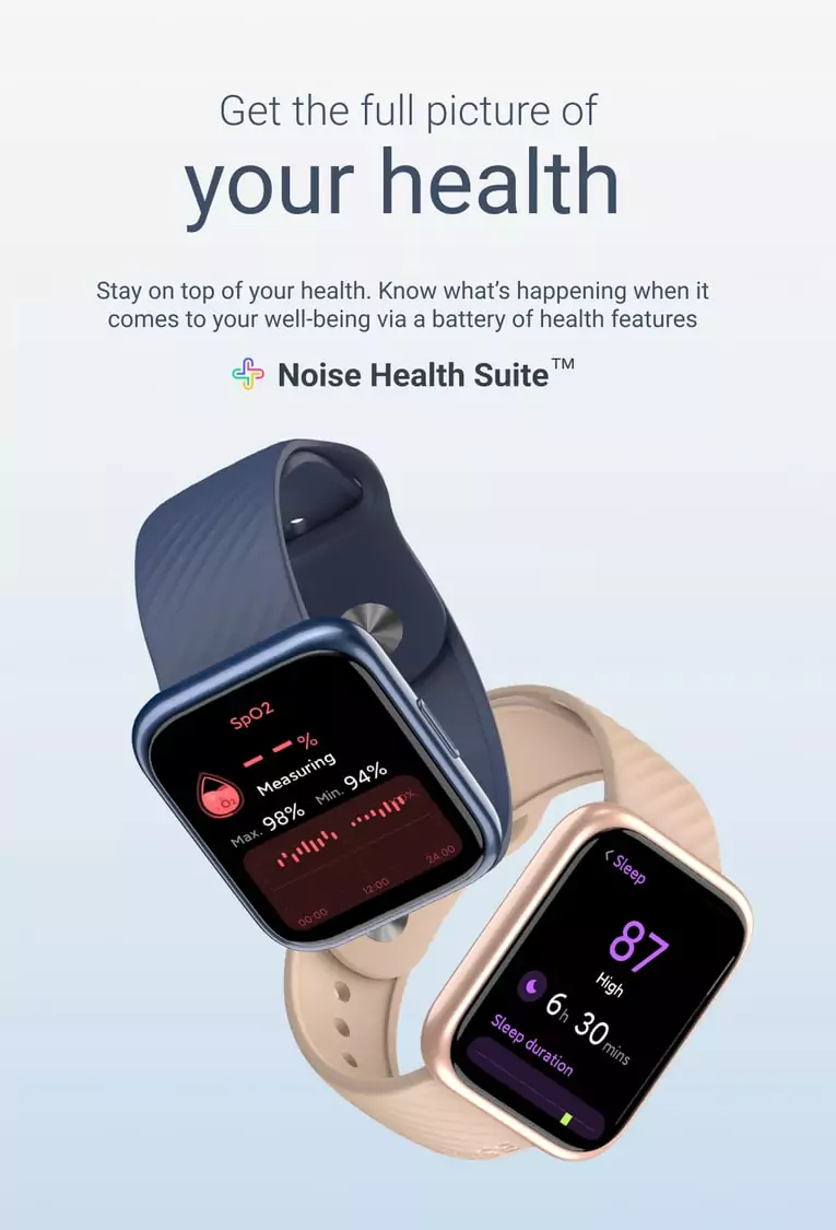 Noise ColorFit Vision 2 Smartwatch with 1.78'' Always on AMOLED Display, Battery Upto 7 days/ 30 Days Standby, Menstrual Cycle Tracking, Weather and Quick Replies | zopic