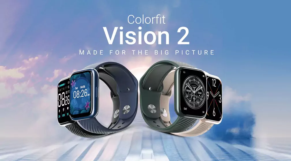 Noise ColorFit Vision 2 Smartwatch with 1.78'' Always on AMOLED Display, Battery Upto 7 days/ 30 Days Standby, Menstrual Cycle Tracking, Weather and Quick Replies | zopic
