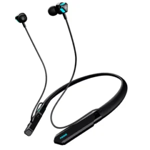 Noise Combat Gaming Neckband with Ultra Low Latency 45 Milliseconds Bluetooth Wireless with ENC with mic, instacharge and Breathing LED Lights