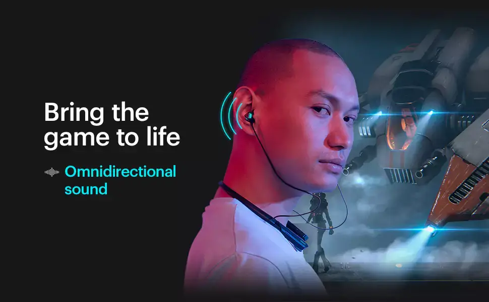 Noise Combat Gaming Neckband with Ultra Low Latency 45 Milliseconds Bluetooth Wireless with ENC with mic, instacharge and Breathing LED Lights | zopic