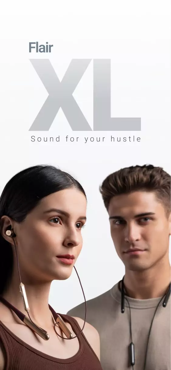 Noise Flair XL Neckband with 80hrs of playtime, ESR, Instacharge and Bluetooth v5.2 Bluetooth Headset, Type -C Charging Port, IPX5 | zopic