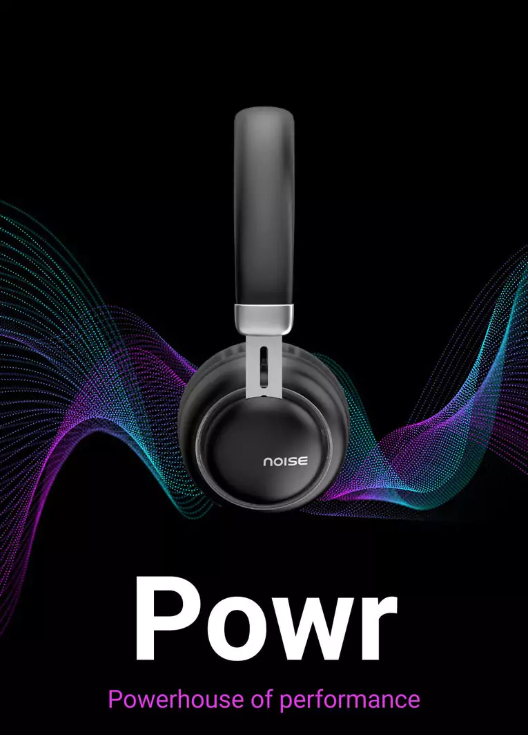 Noise Powr Headphones Bluetooth Wireless On Ear with Mic, 40mm Speaker Driver, 25Hr Playtime, Instacharge, Dual Pairing, True bass Technology | zopic