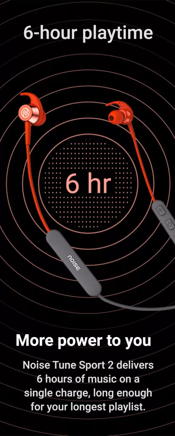 Noise Tune Elite Sport Neckband Bluetooth Headset, Bluetooth version 5, Wireless range 10 m, Charging time 1.5 Hours, 10 hrs Playtime | zopic