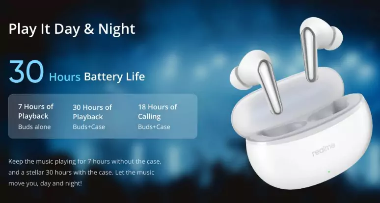 realme Buds Air 3 Neo TWS Earbuds with up to 30 H Playback & Fast Charge Bluetooth, 10mm Bass Boost Drivers, Dolby Audio, IPX5 Resistant, Gaming Mode | zopic