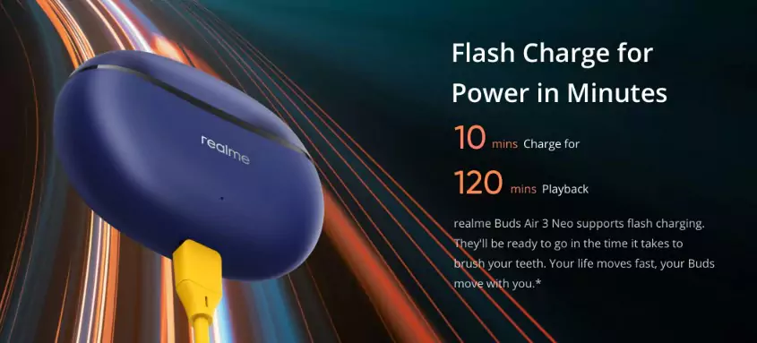 realme Buds Air 3 Neo TWS Earbuds with up to 30 H Playback & Fast Charge Bluetooth, 10mm Bass Boost Drivers, Dolby Audio, IPX5 Resistant, Gaming Mode | zopic
