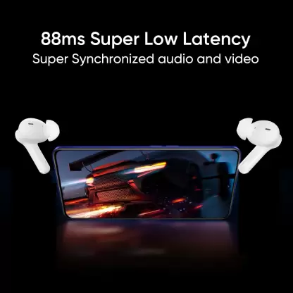 realme Techlife Buds T100 Earbuds with up to 28 Hours Playback & AI ENC for Calls Bluetooth Headset True Wireless, Gaming Mode, Instant Connection | zopic