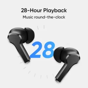 realme Techlife Buds T100 Earbuds with up to 28 Hours Playback & AI ENC for Calls Bluetooth Headset True Wireless, Gaming Mode, Instant Connection