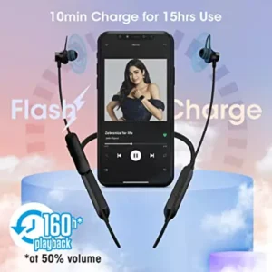 Zebronics Jumbo Neckband with 160H Playback, ENC, Gaming Mode, Fast Charging, 1000mAh Built-in Battery, Dual Pairing, Voice Assistant, BT v5.2