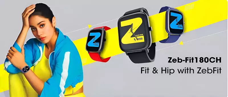 zebronics zeb fit 180CH smartwatch banner jahnavi kapoor zopic 72