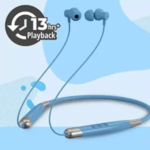 Zebronics Zeb Symphony Neckband Bluetooth Wireless in Ear with Mic V5.2 Type C Charging, Voice Assistant Support, Splash Proof Magnetic Earpiece
