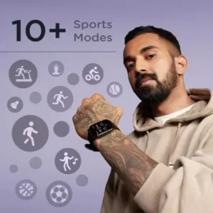 boAt Wave Beat Smartwatch HD Display 550 Nits Brightness. Heart Rate and Blood Oxygen Monitoring. Health Ecosystem with Crest App Touchscreen Fitness & Outdoor Battery 7 days