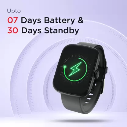 zopic boAt Wave Beat Smartwatch 1.69 inch Square HD Display 550 Nits Brightness Heart Rate and Blood Oxygen Monitoring Health Ecosystem with boAt Crest App Touchscreen Fitness & Outdoor Battery Runtime: Upto 7 days