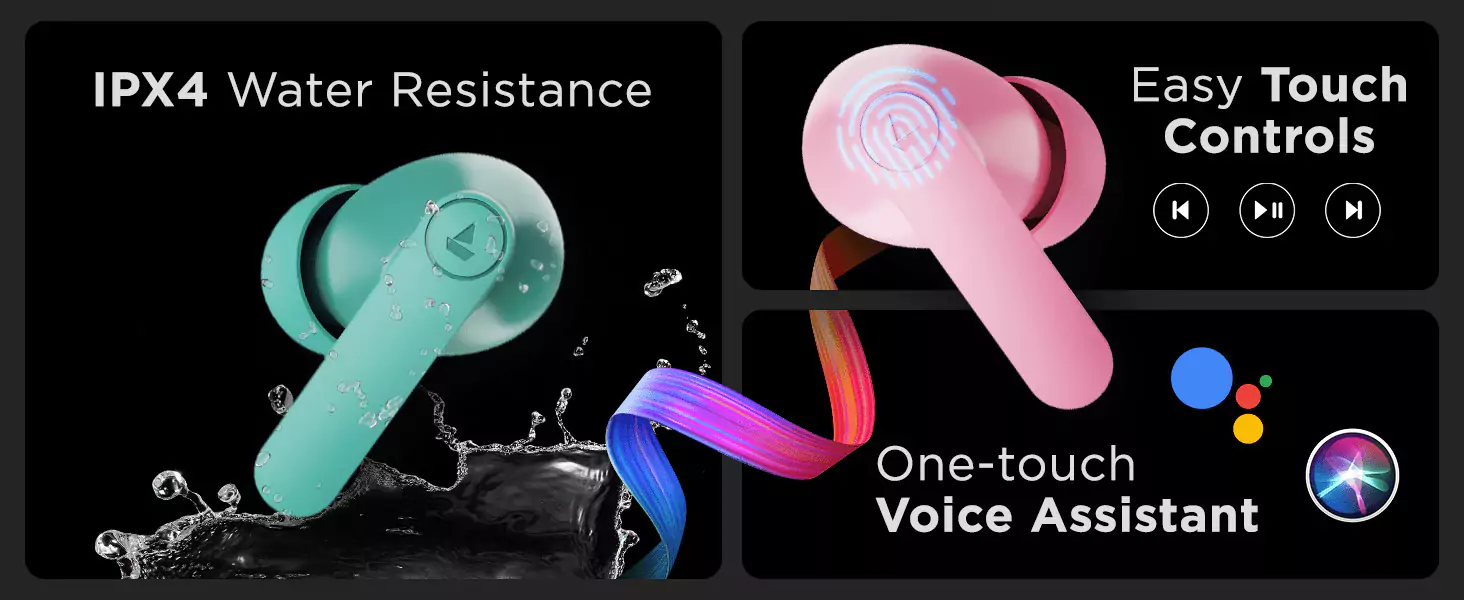 zopic boAt Airdopes 121 PRO True Wireless in Ear Earbuds Signature Sound, Quad Mic ENx, Beast Mode for Gaming, 40H Playtime, IWP, IPX4, Battery Indicator Screen